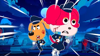 Sheriff Labrador Papillon Are Dangerous Run Fast  Exciting Adventure Labrador Police Animation [upl. by Lucey]