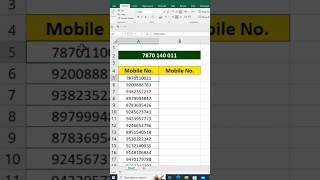 🔥Format Mobile Number in Excel  Advance Excel  exceltips conditionalformatting [upl. by Gies]