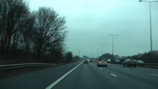 Driving On The M6 Motorway From J10A M54 To J11 Cannock Staffordshire England [upl. by Rocker657]