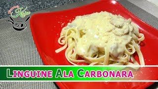 Linguine Ala Carbonara  Carbonara Recipe  White Sauce Pasta [upl. by Sej249]