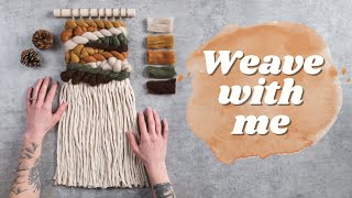 Weave With Me weaving a mini woven wall hanging [upl. by Netsrik]