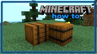 How to Craft and Use a Barrel in Minecraft [upl. by Ibmab736]