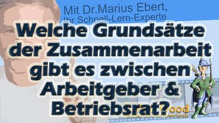 Welche Grundsätze der Zusammenarbeit gibt es zwischen Arbeitgeber und Betriebsrat [upl. by Aikat]