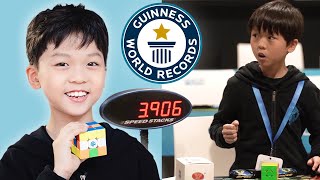 Is He The Worlds Best Speedcuber  Guinness World Records [upl. by Neirrad]