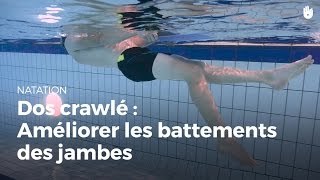 Apprendre le mouvement des jambes  Dos crawlé [upl. by Anned595]