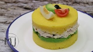 CAUSA LIMEÑA RELLENA DE POLLO  Receta peruana [upl. by Nylecoj415]