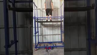 Electric scaffolding motirized lifting platform for materials handling [upl. by Ayikin]