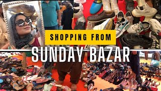 SUNDAY BAZAR Gulshan Karachi  Footwear Bags amp Jewellery  Shopping Haul🛍  Affordable Prices [upl. by Eeliram]