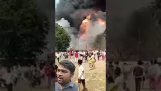 Factory Blast Ohh my god collector ranqueada fireplace raipurnews fireworks pyroceram power [upl. by Nydnarb730]