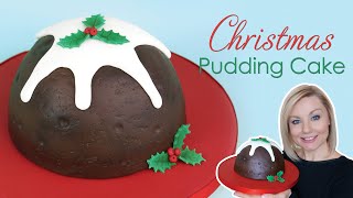 Christmas Pudding Chocolate Cake Decorating Tutorial [upl. by Grimaud]