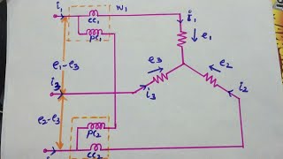 Power measurement in three phase circuits  Two Wattmeter Method [upl. by Ananna]