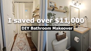 DIY Bathroom Makeover on a Budget  Small Bathroom Remodel Final Reveal [upl. by Dodge]