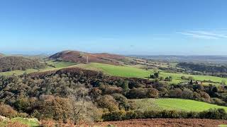 The vista from Titterstone Clee Hill to All Stretton from Ragleth Hill Church Stretton Shropshire [upl. by Lipscomb886]