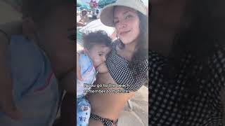 Kid dehydrate very easy and breastfeeding on Beach [upl. by Lambard551]