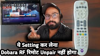 Why RF Remote get unpaired again and again  How to Pair RF Remote with Videocon d2h [upl. by Atteynek]