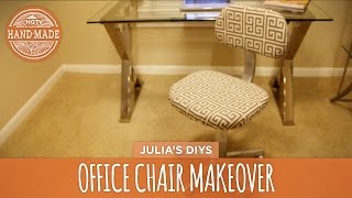 NoSew Office Chair Makeover  HGTV Handmade [upl. by Alithia434]