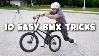 Top 10 Easy Beginner BMX Tricks [upl. by Renzo]