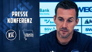 LIVE Pressekonferenz vor KSC  Hertha BSC [upl. by Borchert]