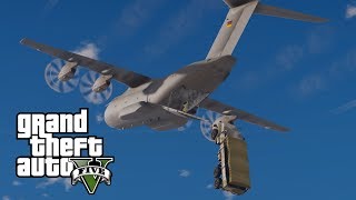 GTA V Airbus A400M Airdropping Barracks MOD [upl. by Airehs]