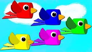 Five Little Birds  Crayons Nursery Rhymes  Kids Songs  Baby Rhyme [upl. by Mikol]