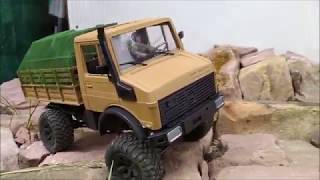 RC Truck BRUDER Unimog on WPL C24 chassis [upl. by Lubin271]