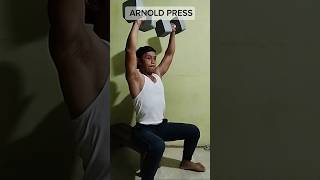 ARNOLD PRESS workout pushups motivation gym healthylife kamalsan fitnesswithkamalsan [upl. by Noitsirhc106]