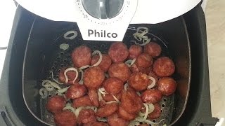 Linguiça na fritadeira sem óleo  Airfryer [upl. by Reprah517]