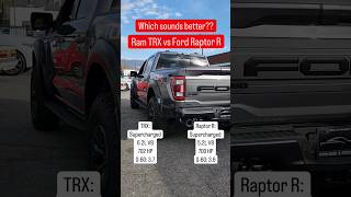 🔊 RAM TRX vs FORD RAPTOR R🔊 BATTLE of the SUPERCHARGED V8s Which would you take [upl. by Artaed]