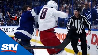 Brayden Point Drops The Gloves With Zach Werenski For Solid Fight [upl. by Agee]