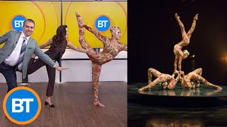 A Cirque Du Soleil contortionist just gave our hosts a lesson [upl. by Noxaj593]