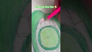 Drawing lime lips🍋‍🟩🍋‍🟩🍋‍🟩 art artist lime lemon lipsdrawing [upl. by Brawner]