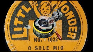 GREAT 1930s Nifty Nirona  German Litho Metal Phonograph  O Sole Mio  Little Wonder Record  4k [upl. by Hairam]