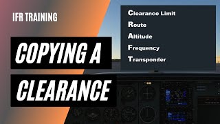 CRAFT Clearance  Receiving IFR Clearance from ATC  IFR Clearance Practice [upl. by Niknar]