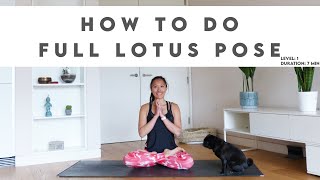 How To Do Full Lotus Pose  Padmasana  Lydia Lim Yoga [upl. by Annairda]