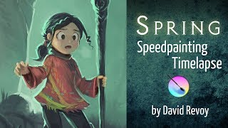 Spring project Krita speedpainting timelapse [upl. by Piegari]