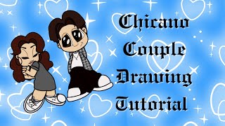 Chicano Couple Drawing Tutorial✨ Procreate Drawing in Real Time Vlogmas Day 8❄️ Part 1 [upl. by Solorac]