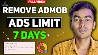 Admob Ads Limit Remove 7 Days  Admob Earning Method  Admob Earning Proof  GeekyGamer54 [upl. by Bywoods]