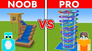 NOOB vs PRO MODERN WATER PARK Build Challenge in Minecraft [upl. by Barboza880]