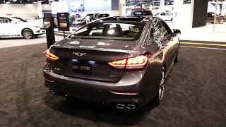 New 2019 Genesis G80 Sport Luxury Sedan  Exterior amp Interior Tours  2018 OC Auto Show [upl. by Lewls]