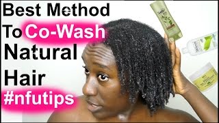 Natural Hair Routine How to Cowash or Shampoo Natural Hair  4a 4c 4b Hair [upl. by Atinyl917]