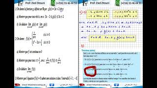 02 Limites Et Continuités Correction Exercice Rappel Cours Bac Math Science Technique Info [upl. by Vange172]