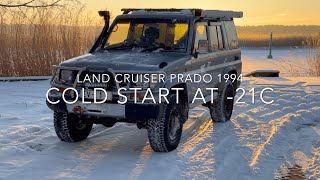 Toyota Land Cruiser Prado 1994 KZJ78 cold start at 21C [upl. by Velasco]