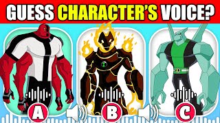 🔊Guess The Ben 10 Characters By Their Voice🎤  Ben Tennyson Heat Blast Diamondhead Four Arms [upl. by Ynaffad]