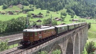 ► BLS 100 Jahre Lötschbergbahn Eisenbahnfest in Frutigen 300613 [upl. by Crocker]