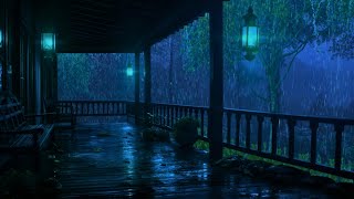 Heavy Rain in the forest and Thunderstorm sounds for Sleep [upl. by Odlanra]