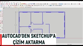 AUTOCAD DWG DOSYANIZI SKETCHUPA AKTARIP ÜÇBOYUTLU 3D ÇİZİM NASIL YAPILIR [upl. by Nasho371]