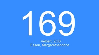 Video Linie 169  Velbert ZOB  Essen Margarethenhöhe  2021 [upl. by Nelleyram35]