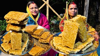 হারিয়ে যাওয়া তিলের খাজা ২টি উপকরণে খুব সহজে নিজের হাতে বানিয়ে নিন  Tiler Khaja Recipe [upl. by Yakcm]