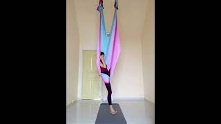 Aerial Hammock Skirt Flow Tulip Pose [upl. by Nhtanhoj]