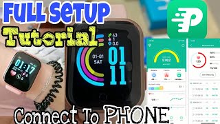 FitPro Full Tutorial  How To SetUp FitPro BRACELET Smart Watch D20Pro Connect To Phone [upl. by Oreste83]